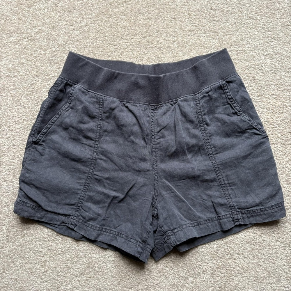 Faherty Slate Gray Elastic-Waist Women’s Shorts
